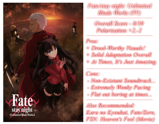 Illustration for article titled Fate/stay night: Unlimited Blade Works (TV) is beautiful yet flawed